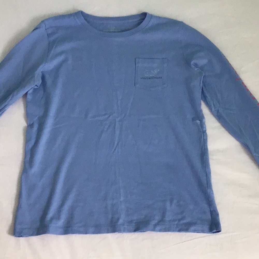 Girls Vineyard Vines long sleeve blue tee